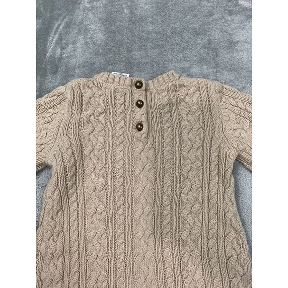 Rachel Zoe Cable Knit Sweater Dress 3T Cotton/Acrylic Beige/Tan - Picture 6 of 10